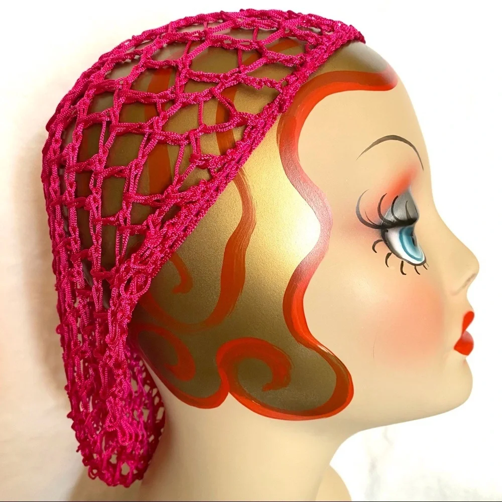 Fuchsia Pinup Retro rockabilly Vintage Hair Snood